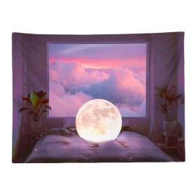 Purple Warm Clouds Wall Art Backdrop Tapestry