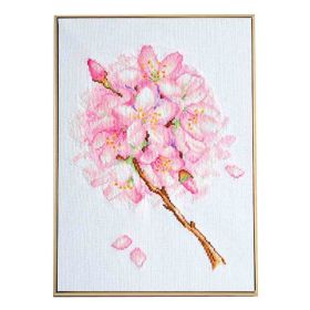 15 X 19 inch Pink Flower Cross Stitch Stamped Embroidery Kits