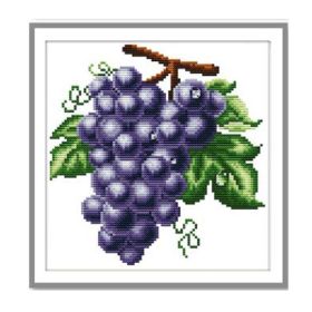 Fruit Purple Grape Needlework Art