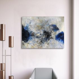 Blue and White Colored Canvas Wall Art