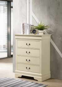 Glory Furniture Louis Phillipe 4 Drawer Chest , Beige