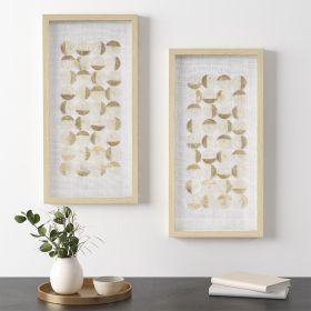 Natural Capiz with Gold Foil 2-piece Shadowbox Wall Decor