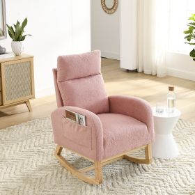 Living Room Lounge Arm Rocking Chair With Two Side Pockets