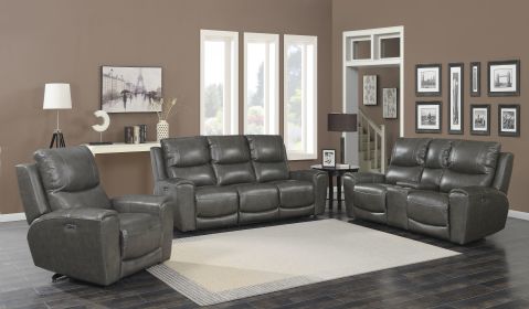 Gray Laurel 3 Piece Power Reclining Living Room Set