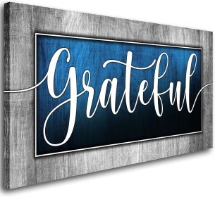 Inspirational Quotes Wall Art for Living Room, Grateful