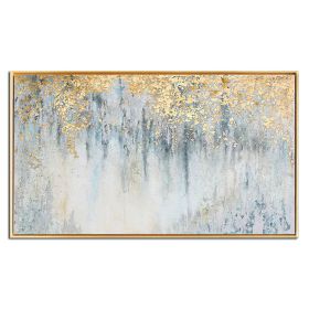 Handmade Abstract Oil Painting Bright Color Gold (size: 70x140cm)