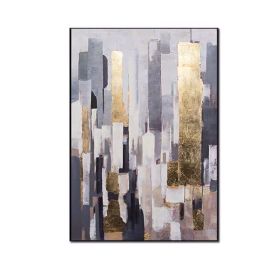 Abstract Oil Painting Gold Foil Picture Canvas, No Frame (size: 90x120cm)