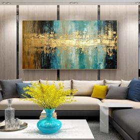 Handmade Oil Painting Abstract Gold Art Oil Painting on Canvas (Style: 1, size: 40x80cm)