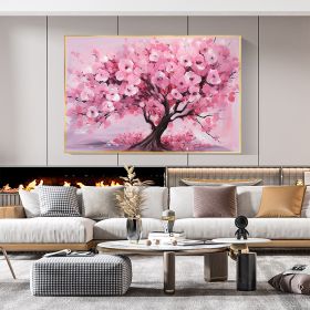 Original Pink, Blossom Flower Oil Painting on Canvas (Style: 1, size: 50X70cm)