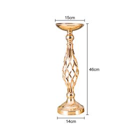 Gold/Silver Wedding Candle Holders Decor Table Centerpiece (Color: Gold Small, Ships From: China)