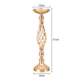 Gold/Silver Wedding Candle Holders Decor Table Centerpiece (Color: Gold Middle, Ships From: China)